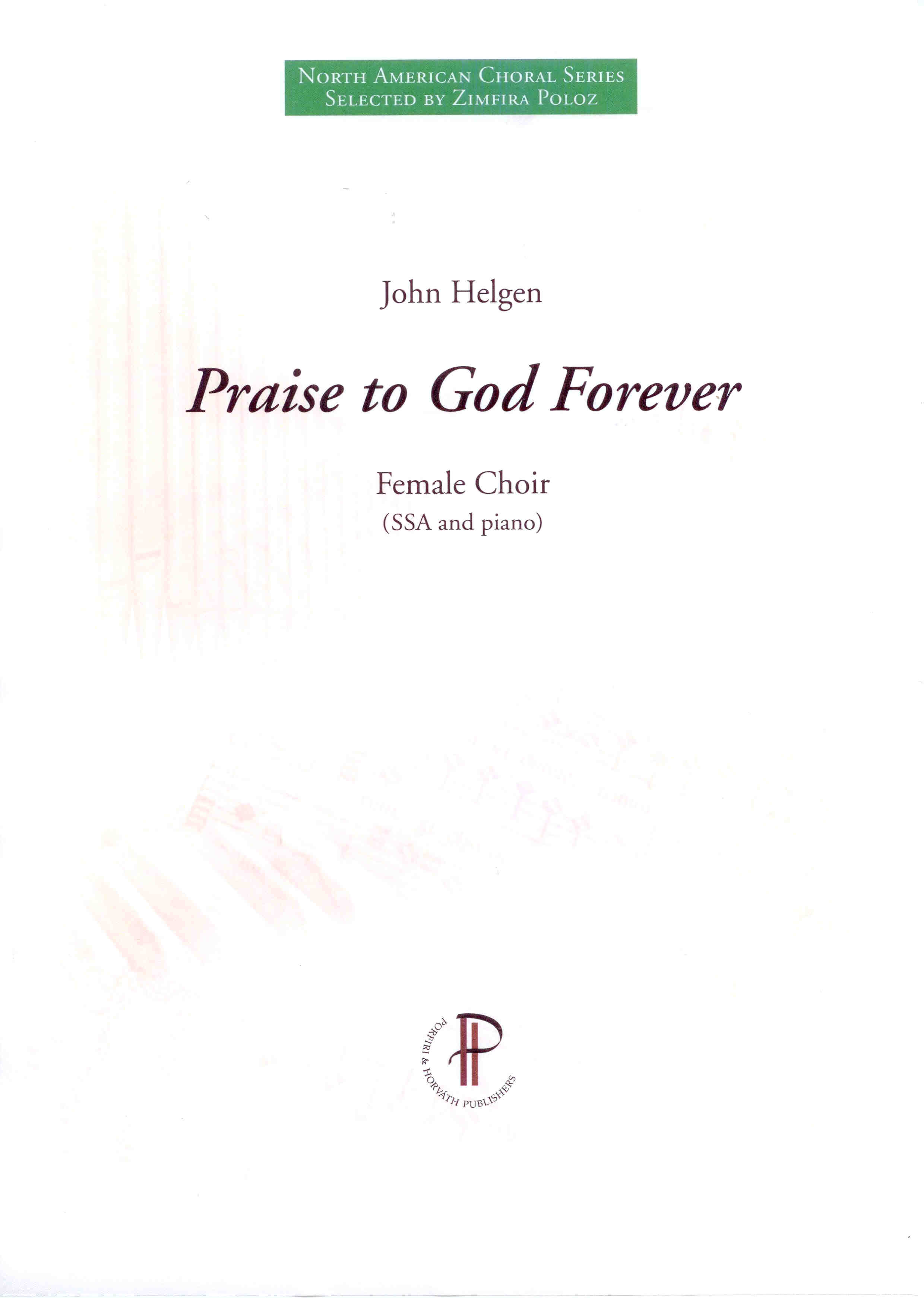 Praise to God Forever - Show sample score